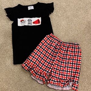 Georgia Bulldog Girls Shorts Set